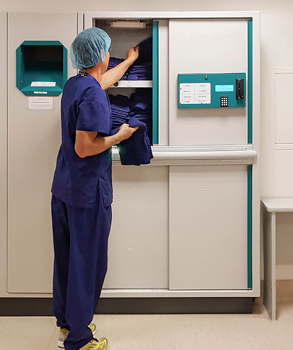 CabiNet RFID Uniform Dispenser Accessing Uniform